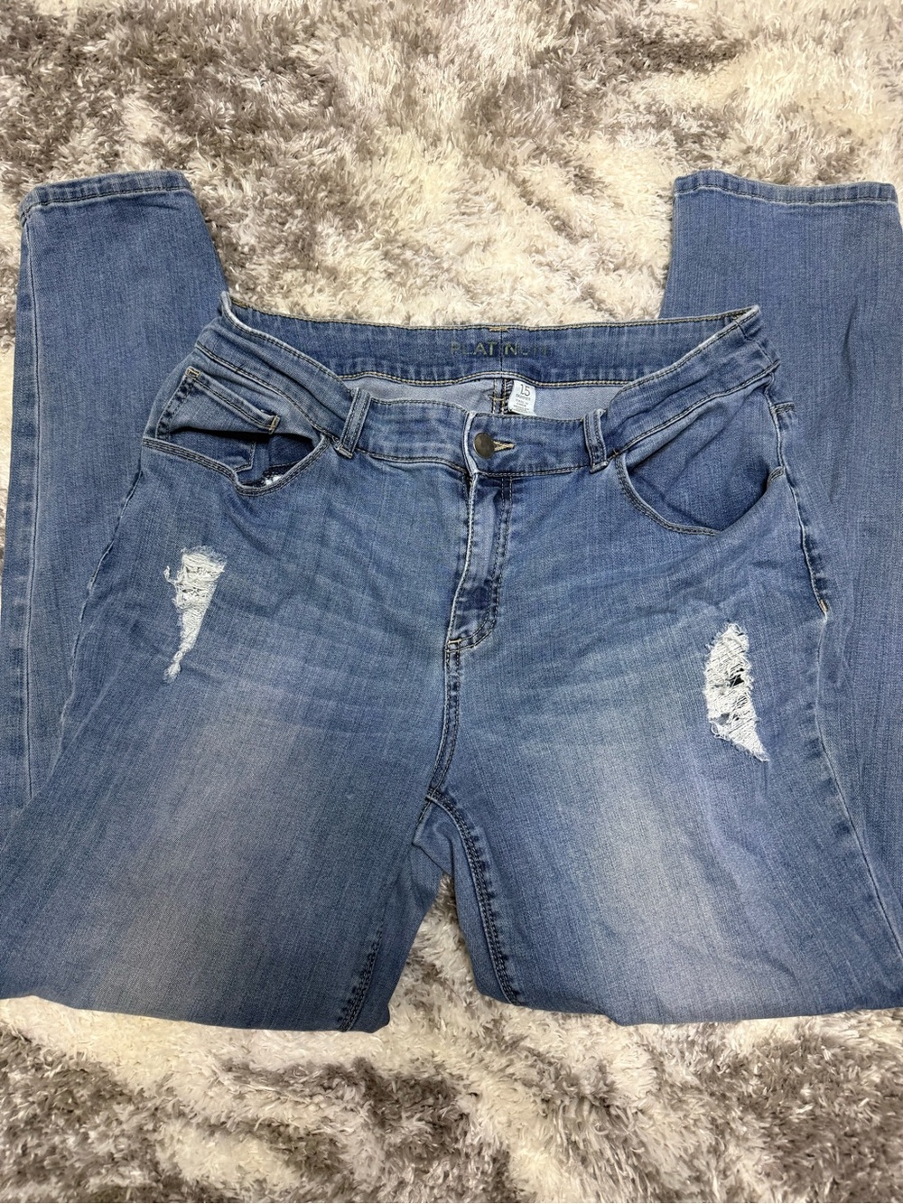 Classic Blue Distressed Women's Jeans size 1.5